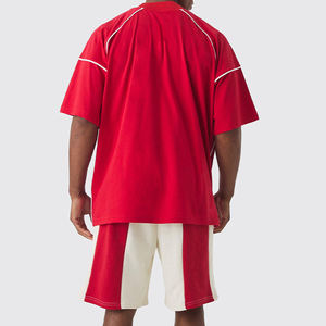 Conjunto deportivo informal de verano para hombre, camisetas y pantalones cortos de manga corta de secado rápido, chándal de gimnasio de entrenamiento respetuoso con la piel, 2 piezas - Product Image 2