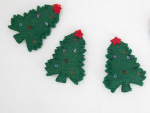 ลูกปัดห่วงแขวนต้นคริสต์มาสขนาดเล็ก11ซม. สักหลาดประดับต้นคริสต์มาสสำหรับตกแต่งบ้านตกแต่งเทศกาลคริสต์มาส - Product Image 3