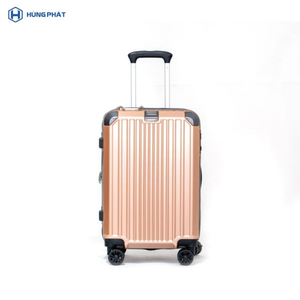 Fournitures d'usine 100% Abs Pc 615 Trolley Sac Ensemble de bagages Valise résistante aux rayures Emballage personnalisé en aluminium Hung Phat Factory - Product Image 1
