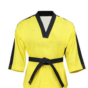 Uniformes de Taekwondo para Hombre al por Mayor, Conjuntos de Uniformes de Artes Marciales OEM en Oferta, Manga Larga de Algodón, Logotipo Frontal, Secado Rápido, Transpirable, Alta Calidad - Product Image 4