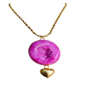 Pink agate Pendant Natural <b>Fashion</b> Charms Elegant and Stylish <b>Accessory</b> - Product Image 2