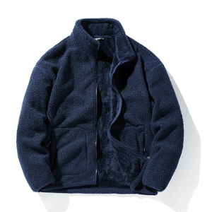 Veste d'hiver en polaire Sherpa unie style Streetwear, sweat à capuche chaud et zippé, manteau épais et décontracté, mode personnalisée, fabricant OEM - Product Image 6