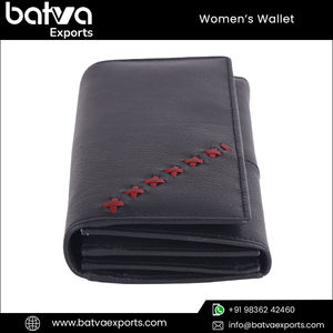 Elegant Vintage Women's Genuine Leather <b>Wallet</b> with Zipper High Quality Daily Use <b>RFID</b> Blocking Polyester Lining Long Logo - Product Image 4
