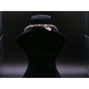 สร้อยคอพรีเมี่ยมวินเทจหลากสีแบบ Pav Box-Link สีชมพู ฟ้า และขาว สร้อยคอทรงเส้นเรียบหรู - Product Image 5