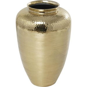 Jarrón Art Deco de Metal chapado en oro con diseño martillado, florero decorativo geométrico de estilo Vintage para decoración moderna del hogar - Product Image 1