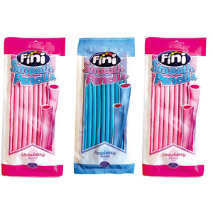 Ensemble de bonbons Fini Wonder Mix Tranches de pastèque Crayons arc-en-ciel Bonbons Fini Halal Sac de 75g - Bonbons gélifiés halal (Anneaux de pêche, 6 - Product Image 5