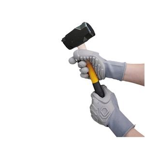 ถุงมือหนังกันกระแทกแบบกลไก หนา 11 ออนซ์ สายรัดข้อมือปรับได้ ป้องกันการสั่นสะเทือน ป้องกันไฟฟ้าสถิต สำหรับงานขุดเจาะเหมืองถ่านหิน - Product Image 4