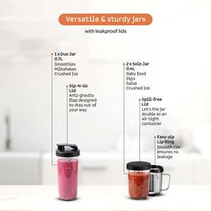 Blender Nutri Atomberg Zephyr 3J - Haute Performance, Faible Bruit, Broyeur à Glace, Chauffant, Bol en Acier Inoxydable Sans BPA, Version UK pour Usage Domestique - Product Image 4