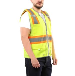 Chaleco de seguridad sin mangas de tela de malla transpirable más vendido para trabajos de construcción - Product Image 6