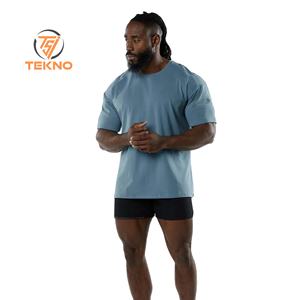 High Quality 100% Cotton Men's Oversize <b>T</b>-<b>Shirt</b> Custom Logo Silk Screen Printing Breathable Light with <b>Long</b> <b>Length</b> Solid Pattern - Product Image 1