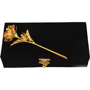 Trempé dans l'or Cadeau de mariage de la Saint-Valentin Rose naturelle préservée avec boîte d'emballage de créateur pour cadeau - Product Image 4