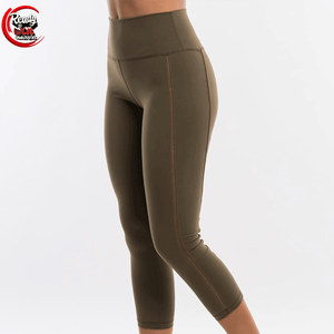 <b>Ladies</b> Satin Workout <b>Leggings</b> with Stylish Logo Comfortable Women's Dance <b>Leggings</b> Wholesale Prices - Product Image 4