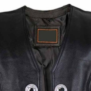 Chaleco de trabajo de parche de cuero genuino de alta calidad personalizado para hombre logotipo OEM nueva moda ropa informal hombres Chaleco de cuero de piel de vaca al por mayor - Product Image 4