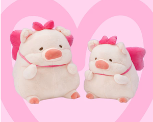 Animal en peluche cochon Lulu avec arc doux et lisse animal en peluche cochon Lulu de haute qualité avec arc - Product Image 3