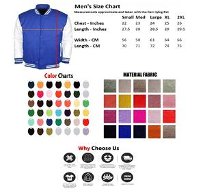 Chaqueta Universitaria Personalizada para Hombre, Estilo Varsity, Mangas de Lona de Poliéster/Algodón, Puños Acanalados, Cierre de Broches, Bordado, Estilo Urbano, Invierno - Product Image 5