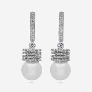 ต่างหูแฟชั่นทรงหยดน้ำประดับเพทาย รุ่น 188850 - Product Image 4