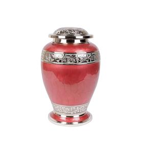 Urne funéraire en métal en laiton de style américain de couleur rouge pour cendres humaines adultes Fabricant de confiance - Product Image 1