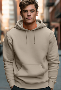 ODM/OEM alta calidad 500gsm Casual pulóver con capucha invierno patrón sólido personalizado cuello etiqueta canguro bolsillo liso teñido alto - Product Image 5