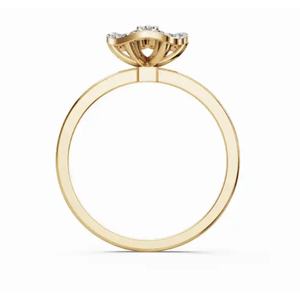 Bague en diamant Premium Galswinthas Circle of Radiance, taille ronde, 0,233 ct, or 9 carats, 14 carats, 18 carats, fournisseur en gros en ligne - Product Image 4