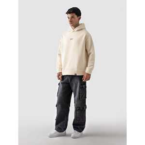 Sweat à capuche en soie crème pour femme, respirant, tricoté, coupe oversize, avec fermeture éclair, idéal pour l'hiver, avec lettres brodées et broderie en tissu éponge - Product Image 6