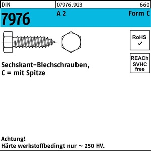 Tornillos autorroscantes DIN 7976 Punta hexagonal C 5.5x22 A2 500 piezas - Product Image 1