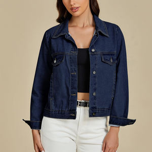 Qualité supérieure Confortable Prix de gros Femmes Denim Jeans Vestes Vente à chaud Femmes Col Rabattu Denim Vestes - Product Image 6