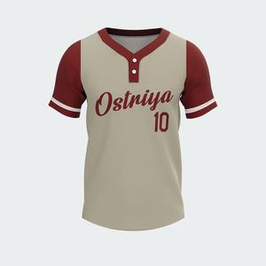 Maillot de baseball à deux boutons, nouvelle mode, maillot de baseball personnalisé sublimé à vendre - Product Image 5