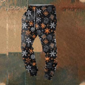 กางเกงผู้ชายตรงลายทางโค้งสไตล์2024กางเกงคริสต์มาสสำหรับผู้ชายเสื้อผ้าลำลองคุณภาพสูงโลโก้ตามสั่งสีพื้น - Product Image 4