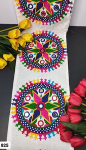 ผ้าลูกไม้ปักลายหลากสีสำหรับชุดแต่งงานงานปักลายด้วยด้ายหลากสีดีไซน์แอบสแตรกต์ออกแบบได้ตามต้องการ - Product Image 4