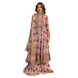 Vestidos de Fiesta de Encaje de Poliéster de Diseñador al por Mayor, Vestidos de Novia Bordados Pesados, Vestidos Modernos de Compromiso y Boda Pakistaníes e Indios para Mujer - Product Image 1