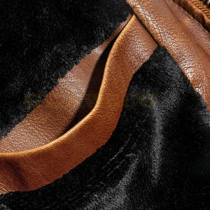 Service OEM Vente en gros Veste en cuir d'hiver pour homme avec col montant et logo frontal - MOQ faible Marque privée - Product Image 5