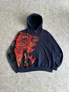 Conception de broderie personnalisée en usine Logo personnalisé Pull-over à capuche complet délavé à l'acide pour hommes Vêtements d'hiver en éponge française lourds pour hommes - Product Image 1