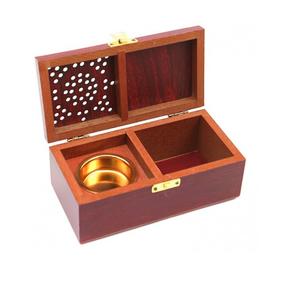 Brûleur à Bakhoor en Noyer Fait Main de Forme Arrondie au Design Unique pour la Décoration Intérieure et les Cadeaux d'Entreprise - Product Image 5