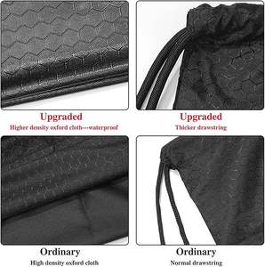 Sac à dos imperméable durable à la vente chaude Sac à cordon en polyester avec poche zippée - Product Image 3