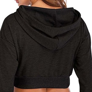Nuevo diseño personalizado de alta calidad Mujeres Crop Top Sudaderas con capucha Precio al por mayor Mujeres Crop Top Sudaderas con capucha Mejor tarifa - Product Image 2