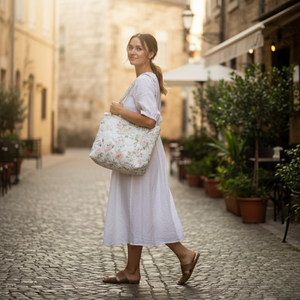 Bolso Tote Acolchado Aurora con Diseño Floral, Bolso Térmico Resistente al Agua, Diseño Personalizado para Uso Diario en Primavera, Verano, Otoño e Invierno - Product Image 5