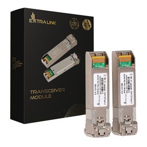 Extralink โมดูล SFP28 25g 2แพ็ค, 25Gbps, lc/upc duplex, 1310nm, 10km, โหมดเดี่ยว, DOM - Product Image 1