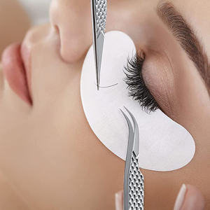 Kit de pinces à cils à pointe droite 5.0 \ "professionnel meilleur ensemble de pinces à épiler de soins de beauté en acier inoxydable pour l'extension des cils - Product Image 5