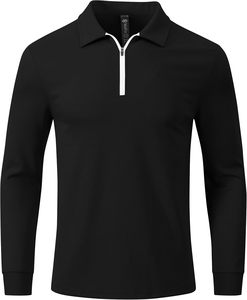 Conjunto Deportivo Negro para Hombre, 2 Piezas, Sudadera con Cierre de 1/4, Manga Larga, Pantalones para Correr, Atuendo Informal para Hombre - Product Image 2