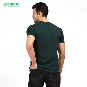 Camiseta de Hombre al por Mayor, Lisa, 100% Algodón, de Secado Rápido, Antiarrugas, Transpirable, Ecológica, de Corte Holgado, con Logotipo Personalizado - Product Image 1