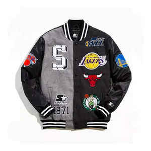 Vestes Hommes Haute Qualité Personnalisé Chenille Broderie Patch Laine Tissu Chaud Bomber Letterman Veste Baseball Pour Hommes - Product Image 1