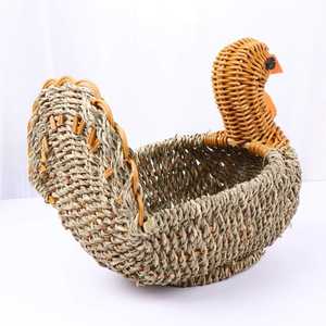 ตะกร้าสานจากหญ้าทะเลแบบเป็นมิตรกับสิ่งแวดล้อมสำหรับจัดเก็บของตกแต่ง ตะกร้าสไตล์ตุรกีสำหรับงานวันขอบคุณพระเจ้าจากเวียดนาม - Product Image 3