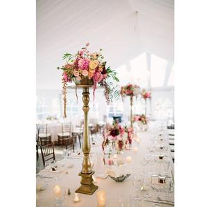 Trending Look <b>Gold</b> Finished Tall Metal Flower <b>Vase</b> for Tabletop Home & Wedding Flower Arrangement Decor Metal <b>Vases</b> - Product Image 4