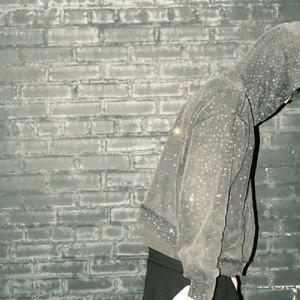 Sweat à capuche unisexe en molleton de coton de haute qualité avec strass, motif uni, impression numérique, tissage non tissé, séchage rapide - Product Image 4