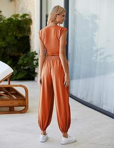 Women <b>orange</b> yoga set stylish seamless <b>sports</b> <b>bra</b> with matching leggings gym fitness activewear workout clothing - Product Image 6