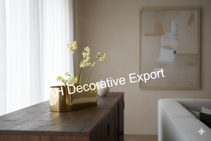 Bol sur piédestal en métal avec arrangement floral d'hortensias artificiels, décoration de table pour la maison - Product Image 4