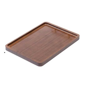 Plato de comedor y bandeja rectangular de té Bandeja de servicio de madera de ébano sólido para restaurante de hotel y uso doméstico - Product Image 1