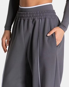 Nouvelle Arrivée Pantalon Femme Longueur Intégrale Sport Course Décontracté Taille Haute Poche Sweat 100% Coton Coupe Ample Taille Élastique - Product Image 4