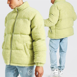Logo personnalisé Veste polaire Sherpa chaude d'hiver rembourrée en coton de haute qualité avec fermeture éclair - Product Image 1