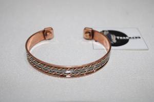 Antique <b>Copper</b> Cuff <b>Bracelet</b> Gold & Silver Wire <b>Bracelet</b> Stylish Metal Crafts Artificial Jewellery Woven <b>Bracelet</b> From Tradnary - Product Image 3